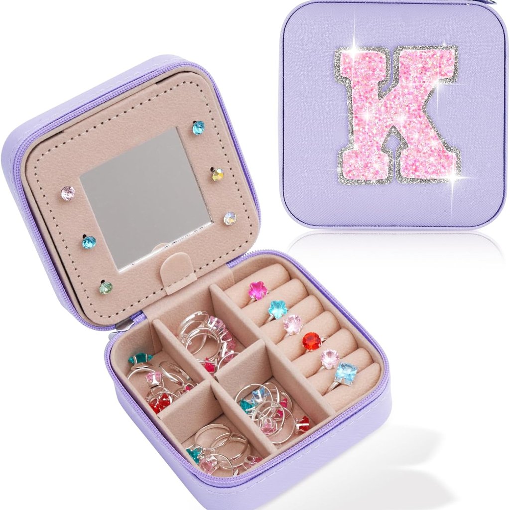 Personalized Jewelry Box  Small Travel Jewelry Organizer Cute Storage For Wome